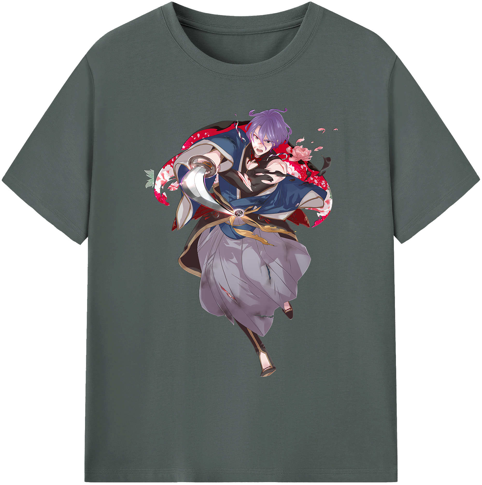 （画像用） 刀剣乱舞 Touken Ranbu 綿100％ メンズ半袖Tシャツ｜肌触りやわらか＆通気性